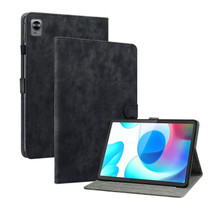 For Realme Pad Mini 8.7 Tiger Pattern PU Tablet Case(Black)