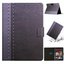 For Amazon Kindle Paperwhite 5 Stitching Solid Color Smart Leather Tablet Case(Grey)