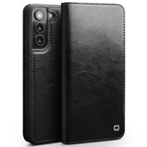 For Samsung Galaxy S22+ 5G QIALINO Genuine Leather Phone Case(Black)