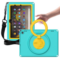 For Amazon Kindle Fire HD10 2021 EVA + PC Shockproof Tablet Case with Waterproof Frame(Glacier Green)