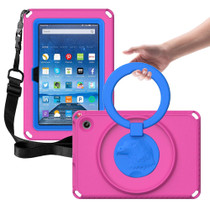 For Amazon Kindle Fire HD7 2022 EVA + PC Shockproof Tablet Case with Waterproof Frame(Rose Red)