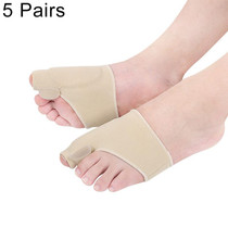5 Pairs SEBS Hallux Valgus Correction Sleeve Feet Care Special Big Toe Bone Ring Foot Thumb Orthopedic Brace Relieve for Men / Women, Size: S (Flesh Color)