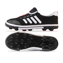 Student Antiskid Football Training Shoes Adult Rubber Spiked Soccer Shoes, Size: 35/225(Black+White)