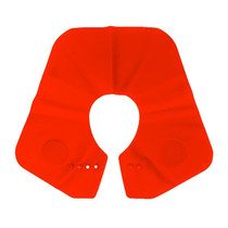 Hair Cutting Adjustable Shawl Capes Silicone Hairdressing Pad Neck Wrap Guard for Salon, Spec: Large Red