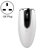 Ladies Laser Hair Removal Device Home IPL Photon Electric Skin Rejuvenation Device, Shape: UK Plug(White Silver Side)