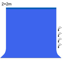 PULUZ 2m x 2m Photography Background Thickness Photo Studio Background Cloth Backdrop(Blue)