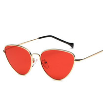 Women Cat Eyes Shape Color Lens UV400 Protective Sunglasses