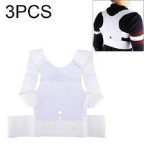 3 PCS Shoulder Support Bandage Lumbar Sport Back Brace Posture Correction Vest Belt for Men / Women, XL Size