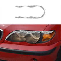 For BMW Series 3 E46 1999-2004 Car Light Eyebrow Soft Style Diamond Decoration Sticker, Left and Right Drive