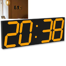Wall Sticker LED Wall Clock Decorative Clock Creative Acrylic Mirror Clock US Plug, Style:Remote Version Sealed Box(Gold Font)