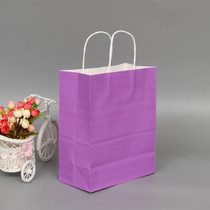 10 PCS Elegant Kraft Paper Bag With Handles for Wedding/Birthday Party/Jewelry/Clothes, Size:42x31x12cm(Purple)