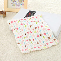 2 PCS Cotton 6-layer Gauze Saliva Towel Seersucker Small Square Scarf(Five-colored Bear Head)