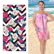 Single Side Printed Swimming Quick Dry Beach Towel, Size: 80x160cm(Bailang Rose)