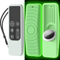 For Apple TV HD / 4K+AirTag AhaStyle PT175 Remote Control Tracker 2 In 1 Silicone Protective Cover(Luminous Green)