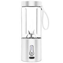 Portable Multifunctional USB Rechargeable Juice Extractor Cup Mini Electrical Juicer(White)