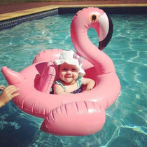 Inflatable Flamingo Shaped Baby Swimming Ring, Inflated Size: 83 x 83 x 48cm