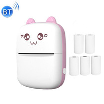 C9 Mini Bluetooth Wireless Thermal Printer With 5 Papers(Pink)