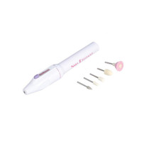 Electric Nail File Drill Kit Tips Manicure Toenail Pedicure Salon Pen Shape Manicure Kit Nail Drill Buffers Pedicure Tool with 5 Bits