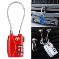 JASIT TSA719 Zinc Alloy 3-Digit Password TSA Lock Travel Luggage Padlock(Red)