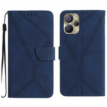 For Realme 10 5G / 9i 5G Stitching Embossed Leather Phone Case(Blue)