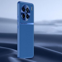 For vivo X90 Pro+ Litchi Texture Genuine Leather Phone Case(Blue)