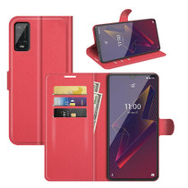 For Wiko Power U20 Litchi Texture Horizontal Flip Protective Case with Holder & Card Slots & Wallet(Red)