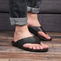 2 PCS Summer Outdoor Beach Sandals Men Wear-Resistant PVC Slippers, Size: 40(Flip Flops Black)
