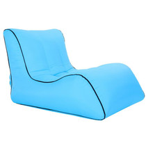 BB1803 Foldable Portable Inflatable Sofa Single Outdoor Inflatable Seat, Size: 90 x 70 x 65cm(Sky Blue)