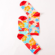 5 Pairs Funny Cute Happy Socks Womens Men Print Casual Harajuku Socks(Maple Leaf)