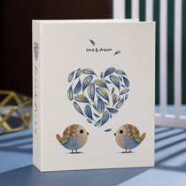 4 PCS Family Large-Capacity Interstitial Album Book Photo Studio Photo Storage Book, Specification: Laminated 5 inch 200 Sheets(Love Bird 10)