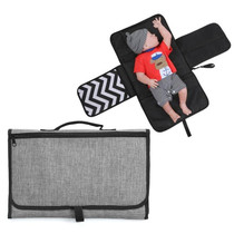 Portable Baby Changing Mat Multifunctional Baby Changing Table Waterproof Bag(Gray)