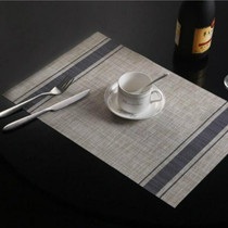 2 PCS Durable PVC Table Mats Coffee Cup Pad Braided Slip Placemats, Size: 30x45cm(Blue)