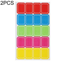 2 PCS Color Sticker Price Tag Name Stickers Notes(CY7053/20 Sheets)