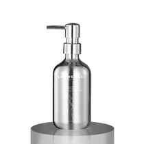 500ml Press Lotion Dispenser Bathroom Electroplated Silver Soap Dispenser Replacement(Shower Gel)