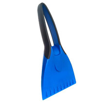 Mini Car Snow Shovel Multifunctional Silicone Anti-Slip Handle De-Icing Tool(Blue)