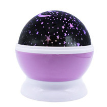 Stars Starry Sky LED Battery USB  Night Light Projector Luminaria Moon Novelty Table Night Lamp for Children(Purple)