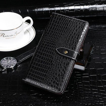 For Wiko Y51 idewei Crocodile Texture Horizontal Flip Leather Case with Holder & Card Slots & Wallet(Black)