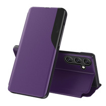 For Samsung Galaxy A15 Attraction Flip Holder Leather Phone Case(Violet)