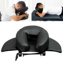 Adjustable Headrest Face Pillow Family Massage Beauty Cradle Rest Pad For Desk(Black Color)