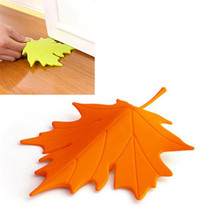 Maple Autumn Leaf Style Home Decor Finger Safety Door Stop Stopper(Orange)