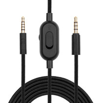 ZS0159 For Logitech G433 / G233 / G Pro / G Pro X 3.5mm Male to Male Gaming Headset Audio Cable with Wire-controlled, Cable Length: 2m(Black)