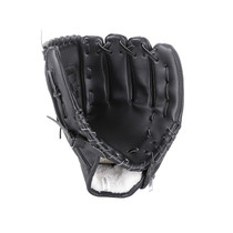 PVC Outdoor Motion Baseball Leather Baseball Pitcher Softball Gloves, Size:10.5 inch(Black)