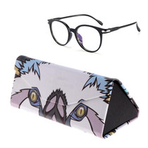 Foldable Triangle Animal Print Glasses Case Sunglasses Myopia Frame Case(Polar Bear)