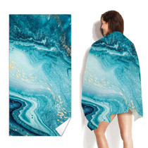 Double-Faced Velvet Quick-Drying Beach Towel Printed Microfiber Beach Swimming Towel, Size: 160 x 80cm(Vast Silver)