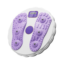 Rotating Waist Disc Twist Machine with Electronic Counter Magnetic Massage for Body Shaping, Color: White + Purple