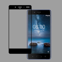 For Nokia 8 0.26mm 9H 3D Explosion-proof Full Screen Heat Bending Tempered Glass Screen Film(Black)