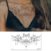 10 PCS Waterproof Tattoo Sticker Clavicle Chest Scar Covering Sticker(BC-035)
