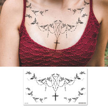 10 PCS Waterproof Tattoo Sticker Clavicle Chest Scar Covering Sticker(BC-034)