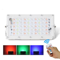 50W LED RGB Waterproof Ultra-light Outdoor Flood Light with Remote Control