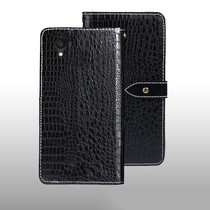 For Alcatel 1 Ultra idewei Crocodile Texture Leather Phone Case(Black)